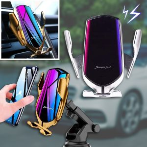 Интелигентно Безжично Зарядно и Държач за Телефон за Автомобили | DELUXE