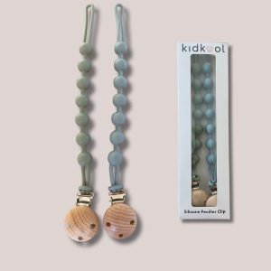 КОМПЛЕКТ: 2 приставки за залъгалки, синьо + зелено