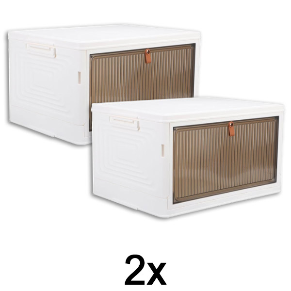 2x Кутия за съхранение с капак – готова за 2 минути, без инструменти | ORGABOX